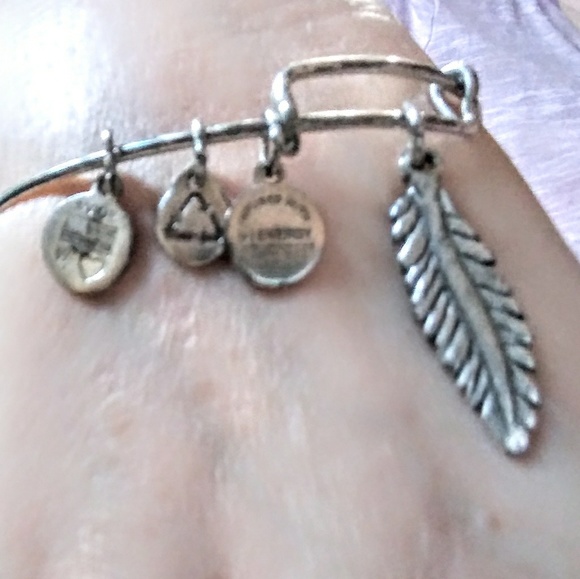 Alex and Ani Jewelry - Alex and Ani + Energy Feather Charm Bangle bracele